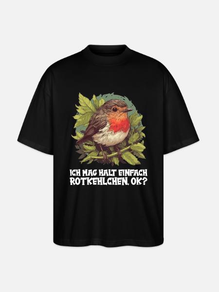 Robin Rotkehlchen - Stanley/Stella Oversized Unisex Organic T-shirt Blaster 2.0 - black