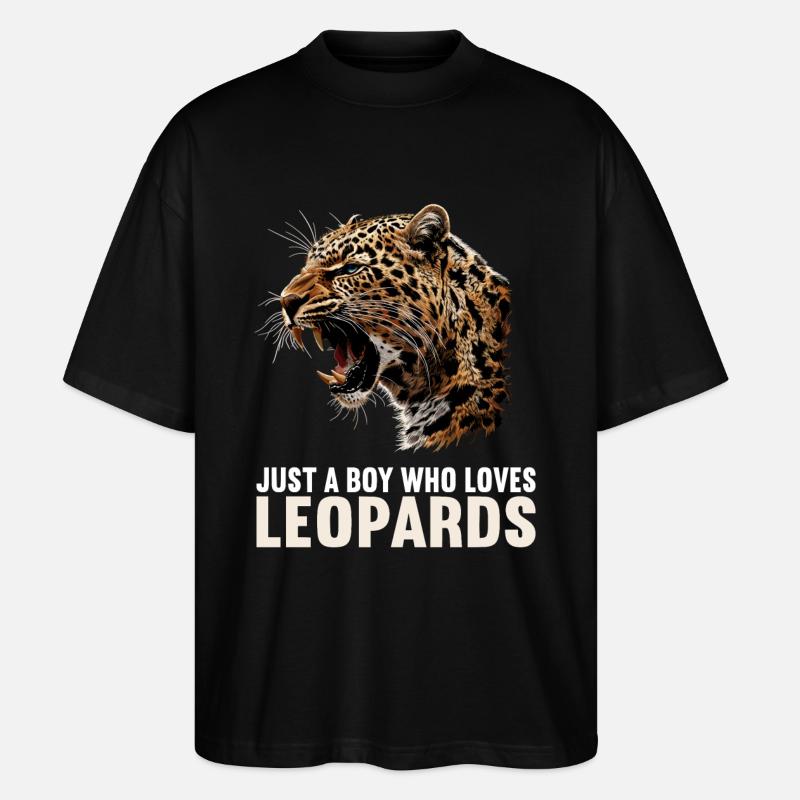 Leoparden Leopard - Stanley/Stella Oversized Unisex Bio T-Shirt Blaster 2.0 - Schwarz