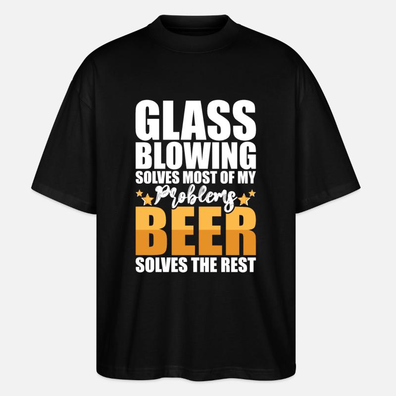 Glasbläser - Stanley/Stella Oversized Unisex Bio T-Shirt Blaster 2.0 - Schwarz