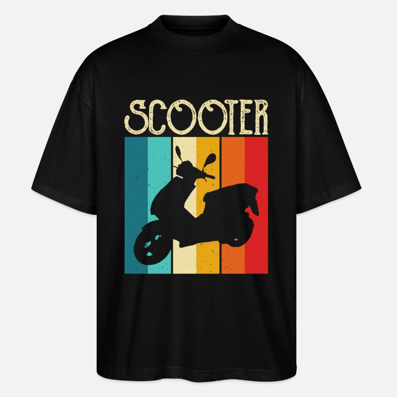 Roller Rollerfahrer Motorroller - Stanley/Stella Oversized Unisex Bio T-Shirt Blaster 2.0 - Schwarz