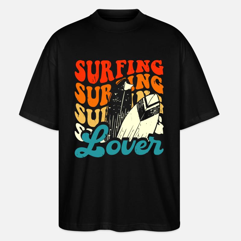 Surfen Surfer - Stanley/Stella Oversized Unisex Bio T-Shirt Blaster 2.0 - Schwarz