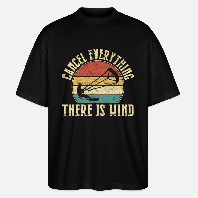 Kitesurf Kitesurfer Kiteboard Kitesurfen - Stanley/Stella Oversized Unisex Bio T-Shirt Blaster 2.0 - Schwarz