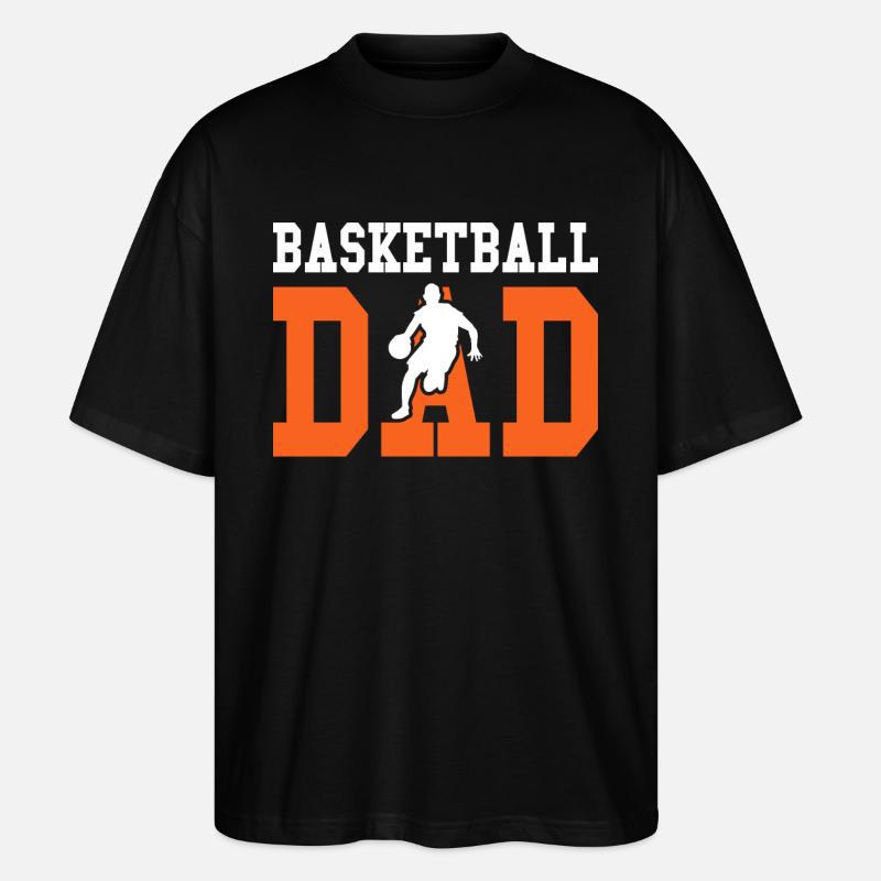 Basketball Papa Vater - Stanley/Stella Oversized Unisex Bio T-Shirt Blaster 2.0 - Schwarz