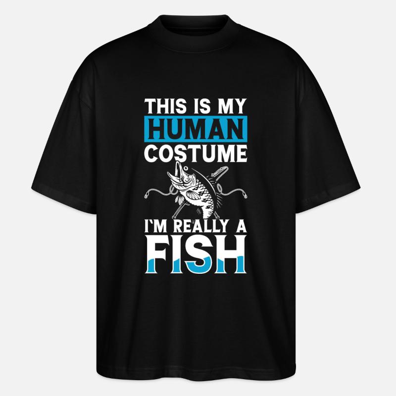 Pêcheur - T-shirt bio Blaster 2.0 coupe oversize Stanley/Stella Unisexe - noir