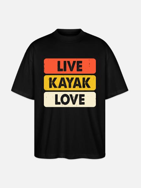 Kayak Kayaker Kayaker - Stanley/Stella Oversized Unisex Organic T-shirt Blaster 2.0 - black