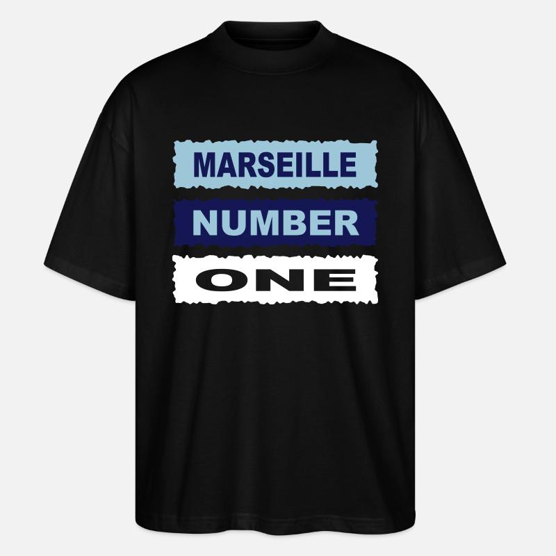 Marseille - Stanley/Stella Oversized Unisex Bio T-Shirt Blaster 2.0 - Schwarz