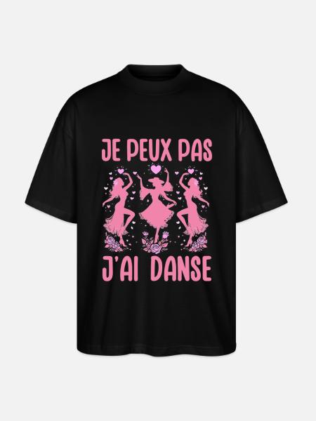 Jeg kan ikke danse, jeg har dans, morsom dansegaveide - Stanley/Stella Blaster 2.0 Økologisk Oversized Unisex T-skjorte - svart