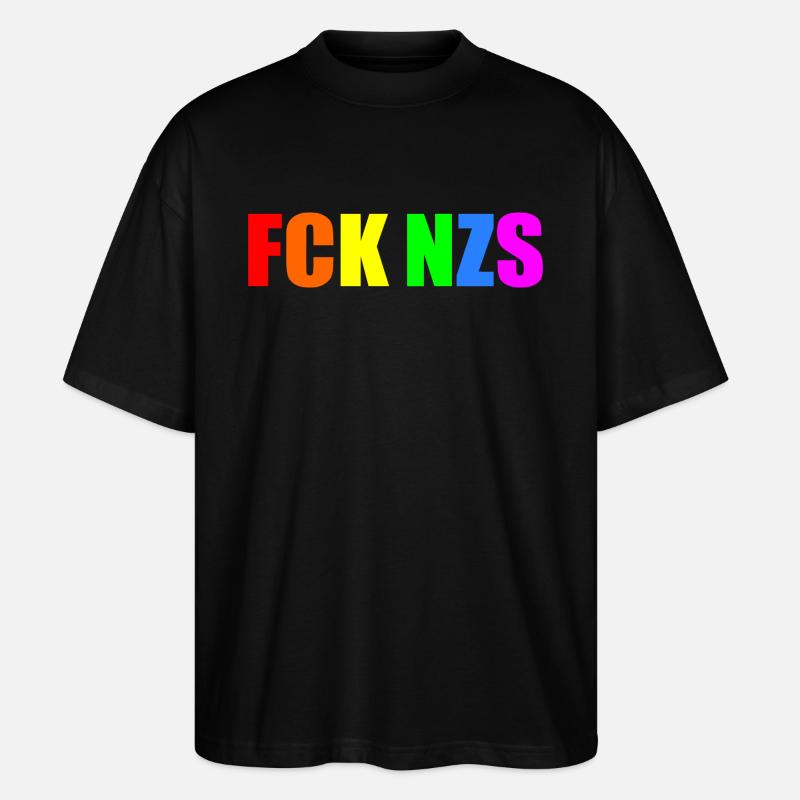 Fck nzs - Stanley/Stella Oversized Unisex Bio T-Shirt Blaster 2.0 - Schwarz