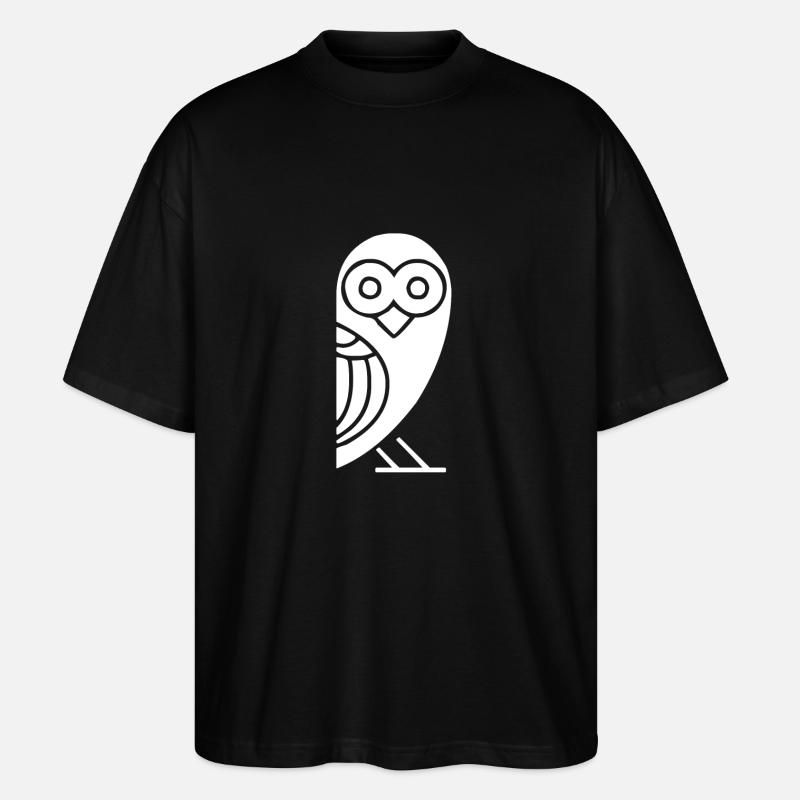 Eule big eyes - Stanley/Stella Oversized Unisex Bio T-Shirt Blaster 2.0 - Schwarz