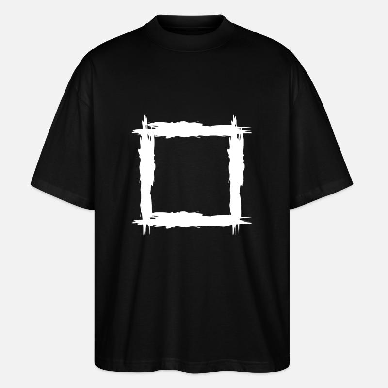 Square white - Stanley/Stella Oversized Unisex Organic T-shirt Blaster 2.0 - black
