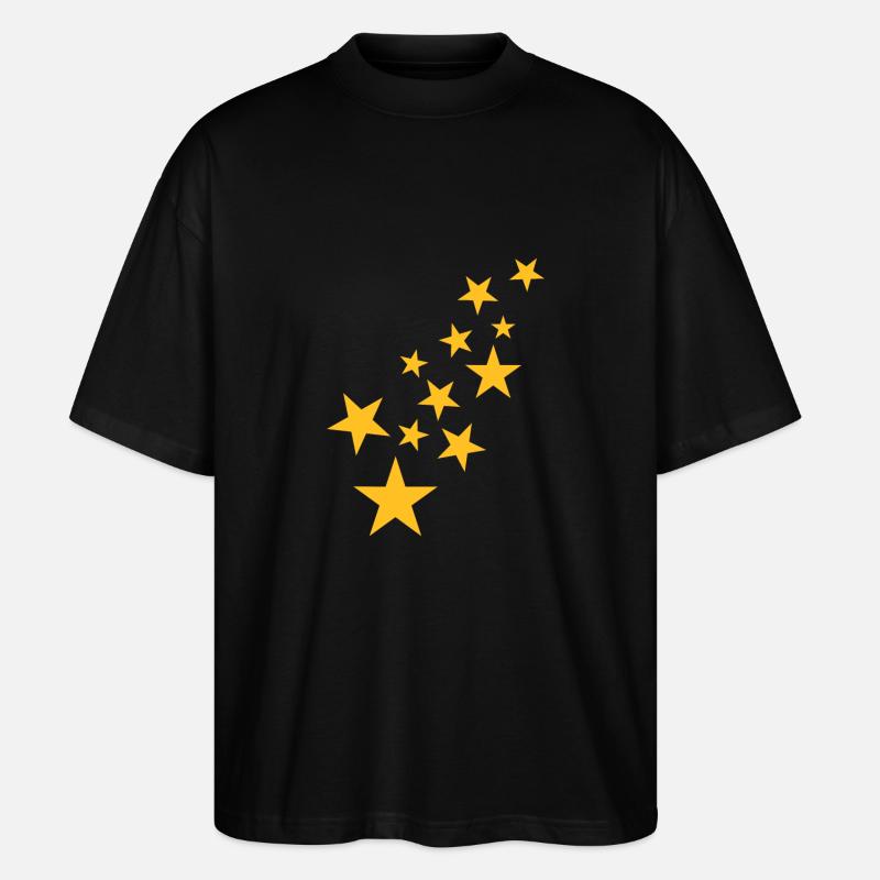 Star symbol asterisk pattern - Stanley/Stella Oversized Unisex Organic T-shirt Blaster 2.0 - black