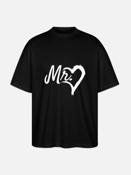 Mr heart symbol - Stanley/Stella Oversized Unisex Organic T-shirt Blaster 2.0 - black