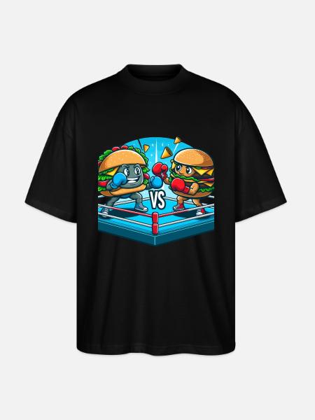 Hamburger de boxe - T-shirt bio Blaster 2.0 coupe oversize Stanley/Stella Unisexe - noir