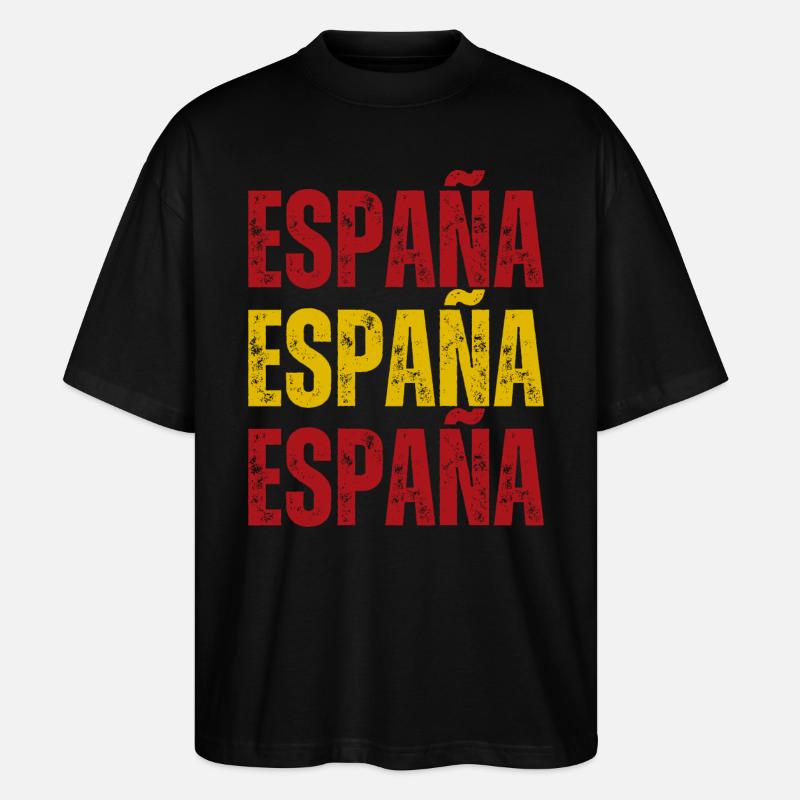 Flagge Spaniens, spanischer Stolz - Stanley/Stella Oversized Unisex Bio T-Shirt Blaster 2.0 - Schwarz