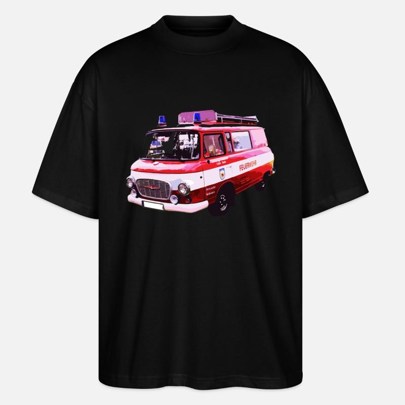 Barkas B1000 Feuerwehr - Stanley/Stella Oversized Unisex Bio T-Shirt Blaster 2.0 - Schwarz
