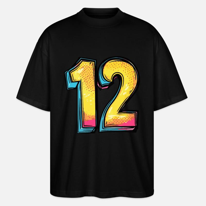 Bande dessinée à 12 chiffres - T-shirt bio Blaster 2.0 coupe oversize Stanley/Stella Unisexe - noir