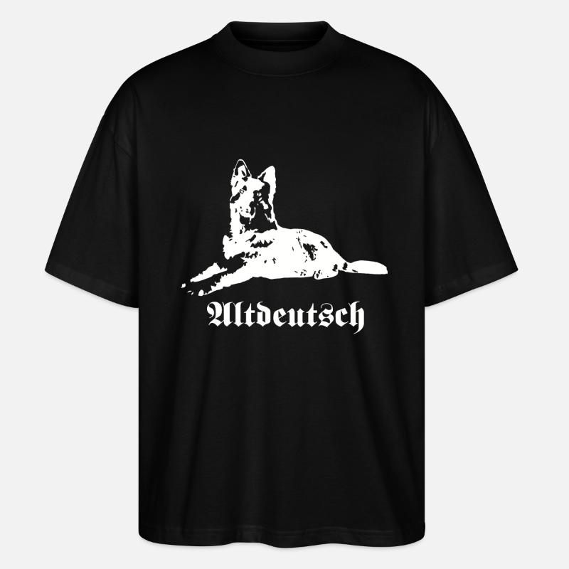 Altdeutscher Schäferhund - Stanley/Stella Oversized Unisex Bio T-Shirt Blaster 2.0 - Schwarz