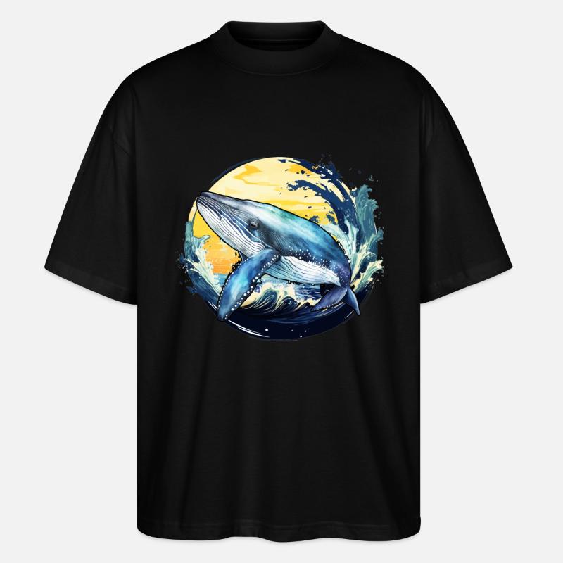 Blauwal - Stanley/Stella Oversized Unisex Bio T-Shirt Blaster 2.0 - Schwarz