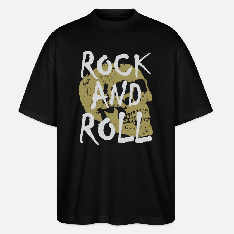 Rock And Roll - Stanley/Stella Oversized Unisex Bio T-Shirt Blaster 2.0 - Schwarz