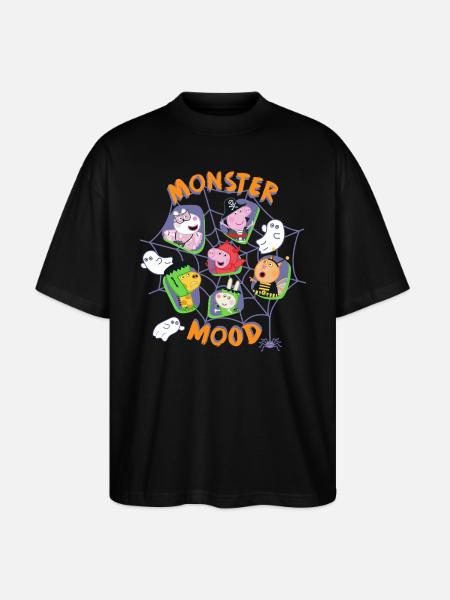 Peppa Pig Ontwerp Monster Mood Halloween - Stanley/Stella Uniseks oversized bio T-shirt Blaster 2.0 - zwart