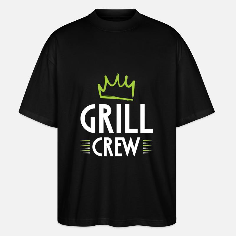 Grill Crew - Stanley/Stella Oversized Unisex Bio T-Shirt Blaster 2.0 - Schwarz