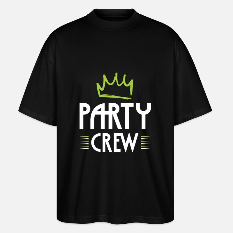 Party Crew - Stanley/Stella Oversized Unisex Bio T-Shirt Blaster 2.0 - Schwarz