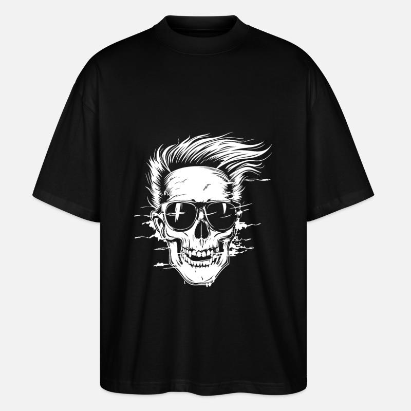Punker Skull Party - Stanley/Stella Oversized Unisex Bio T-Shirt Blaster 2.0 - Schwarz