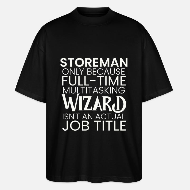 Assistant multitâche Storeman - T-shirt bio Blaster 2.0 coupe oversize Stanley/Stella Unisexe - noir