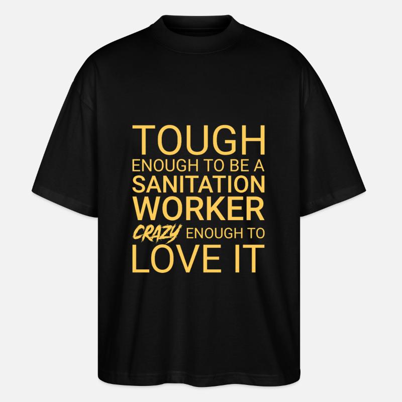 Sanitation worker Crazy - Stanley/Stella Oversized Unisex Bio T-Shirt Blaster 2.0 - Schwarz