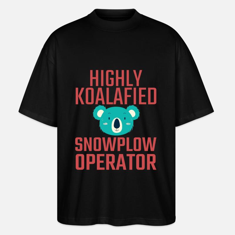 Snowplow Operator Koalafied - Stanley/Stella Oversized Unisex Organic T-shirt Blaster 2.0 - black