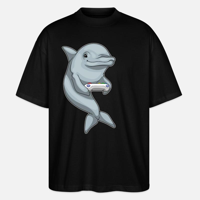 Manette Dolphin Gamer - T-shirt bio Blaster 2.0 coupe oversize Stanley/Stella Unisexe - noir