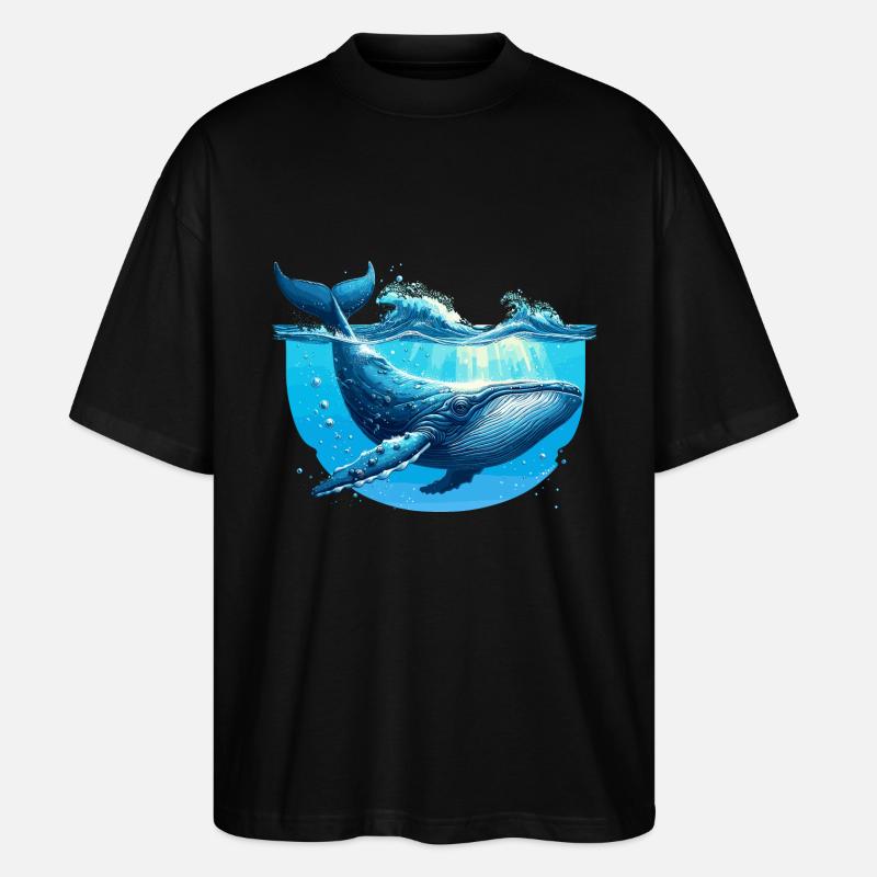 Blauwal - Stanley/Stella Oversized Unisex Bio T-Shirt Blaster 2.0 - Schwarz