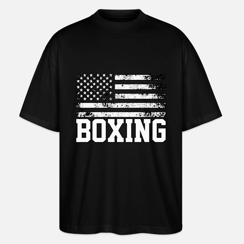 Boxe - T-shirt bio Blaster 2.0 coupe oversize Stanley/Stella Unisexe - noir