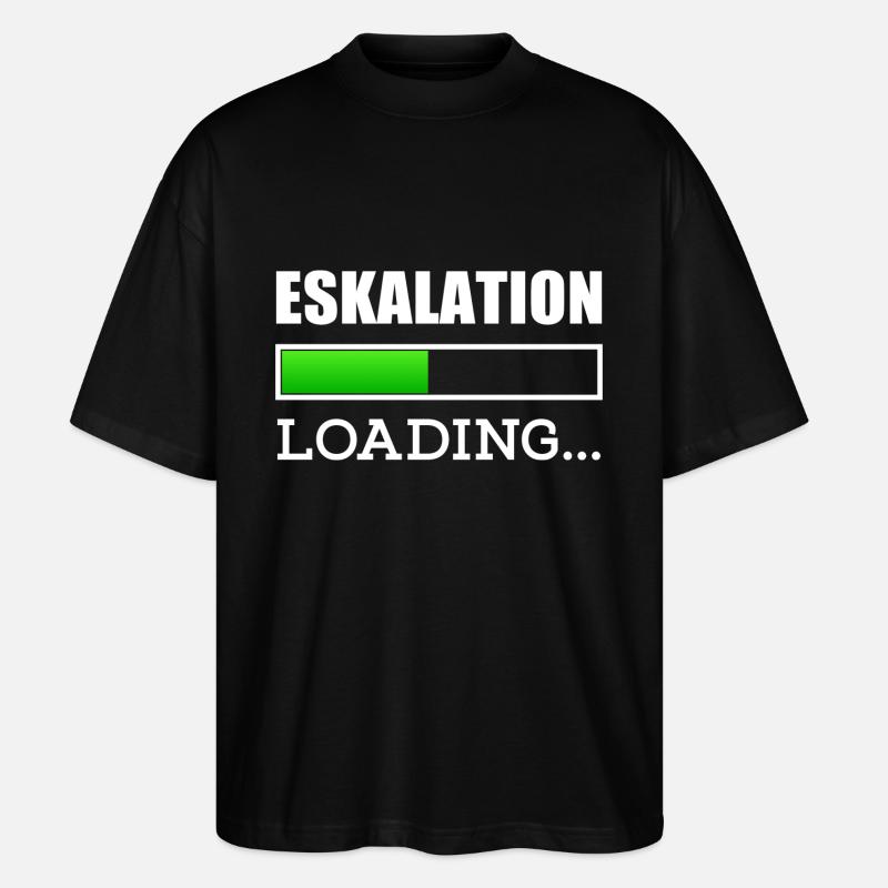 Eskalation loading - Stanley/Stella Oversized Unisex Bio T-Shirt Blaster 2.0 - Schwarz
