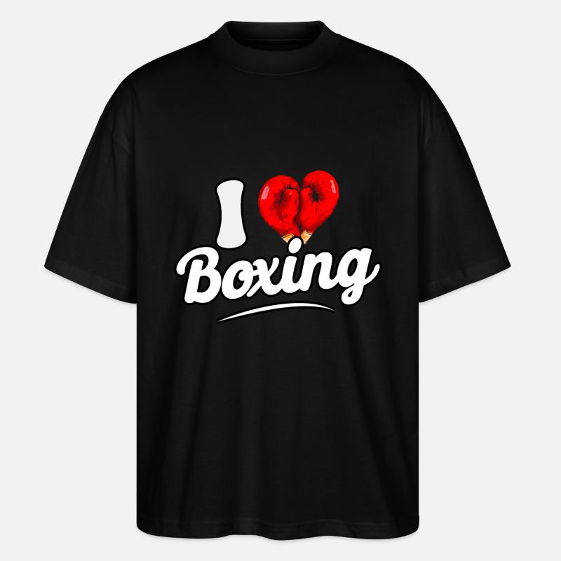 J’aime la boxe - T-shirt bio Blaster 2.0 coupe oversize Stanley/Stella Unisexe - noir