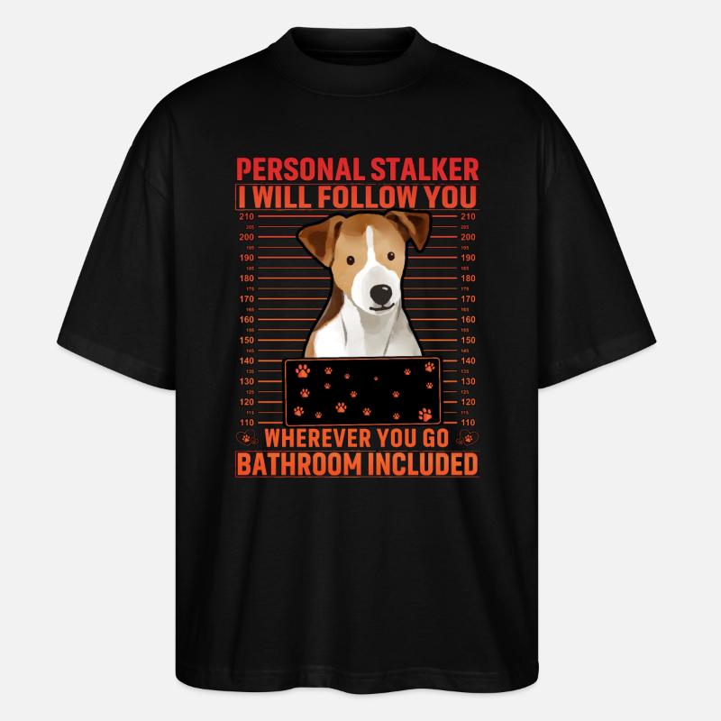 Jack Russell Terrier Lustiger Spruch - Stanley/Stella Oversized Unisex Bio T-Shirt Blaster 2.0 - Schwarz