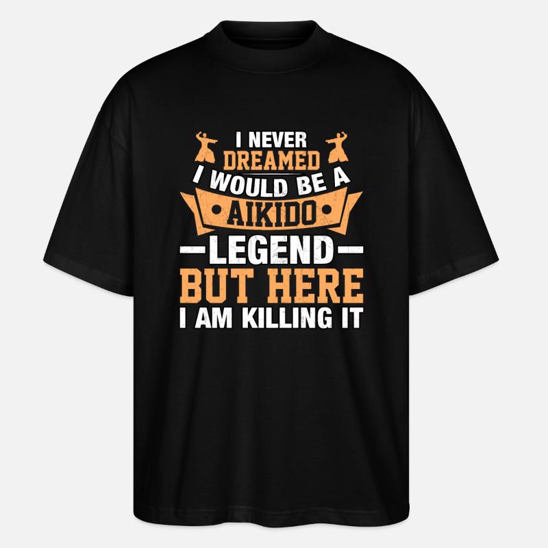 Aikido-Legende - Stanley/Stella Oversized Unisex Bio T-Shirt Blaster 2.0 - Schwarz