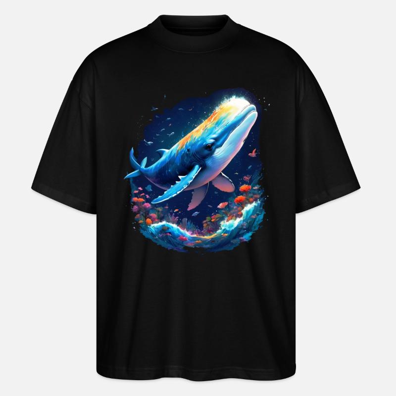 Blauwal - Stanley/Stella Oversized Unisex Bio T-Shirt Blaster 2.0 - Schwarz
