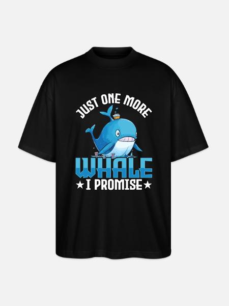 Nur noch ein Wal, versprochen - Stanley/Stella Oversized Unisex Bio T-Shirt Blaster 2.0 - Schwarz
