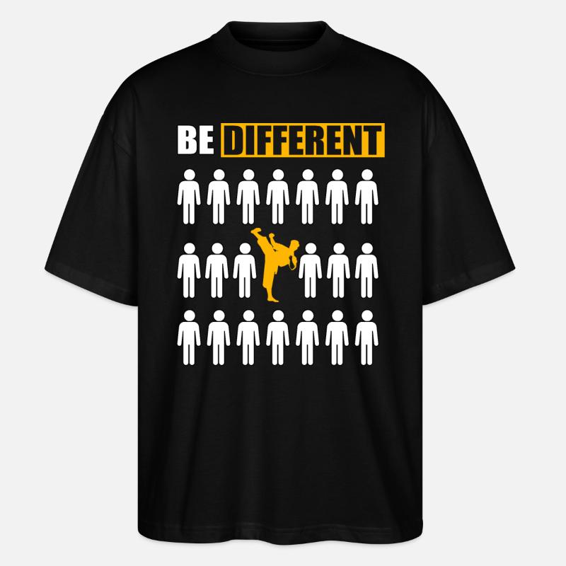 Sei anders Taekwondo - Stanley/Stella Oversized Unisex Bio T-Shirt Blaster 2.0 - Schwarz