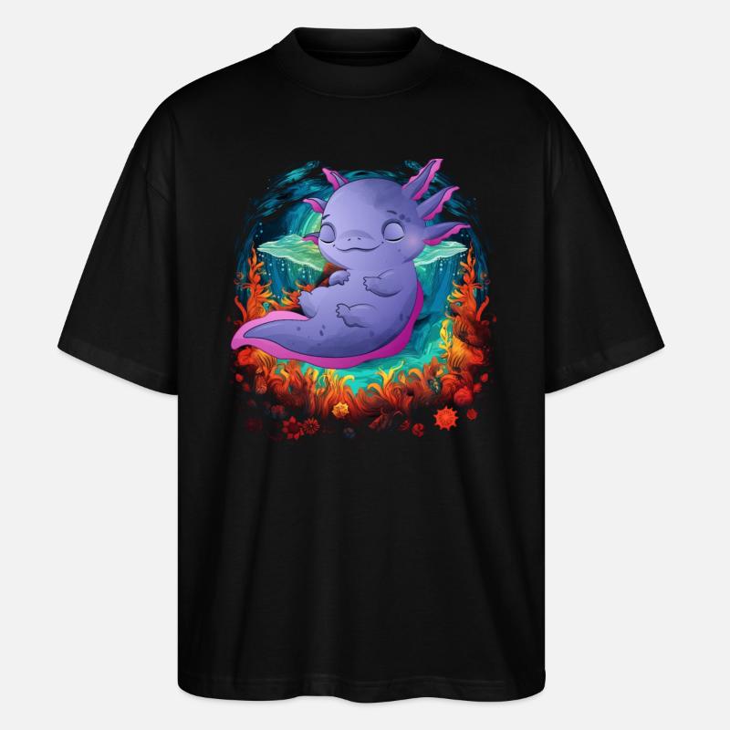Axolotl - T-shirt bio Blaster 2.0 coupe oversize Stanley/Stella Unisexe - noir