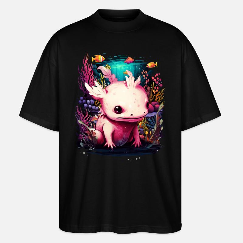 Axolotl - Stanley/Stella Oversized Unisex Bio T-Shirt Blaster 2.0 - Schwarz