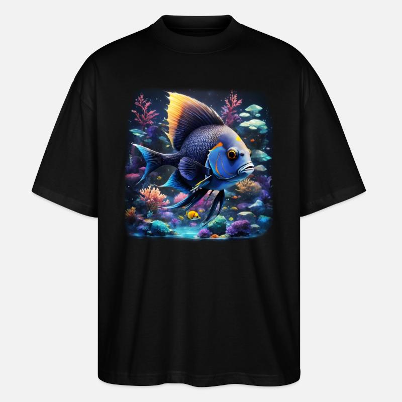 Angelfish - T-shirt bio Blaster 2.0 coupe oversize Stanley/Stella Unisexe - noir