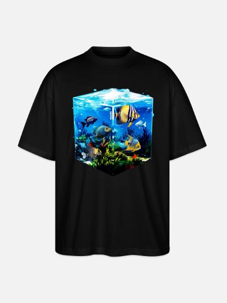 Angelfish - Stanley/Stella Oversized Unisex Organic T-shirt Blaster 2.0 - black