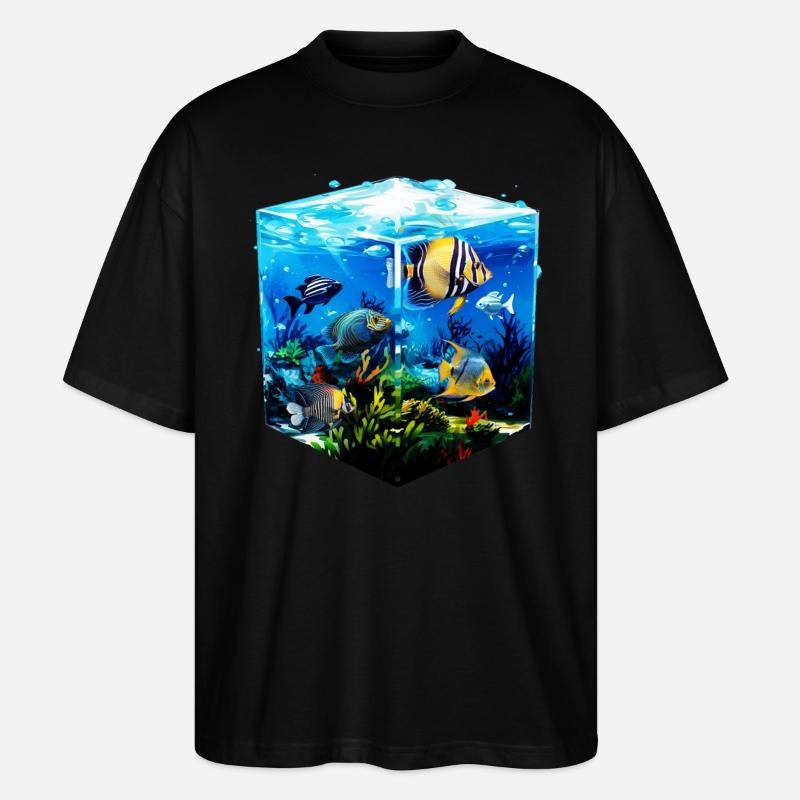 Angelfish - Stanley/Stella Oversized Unisex Organic T-shirt Blaster 2.0 - black
