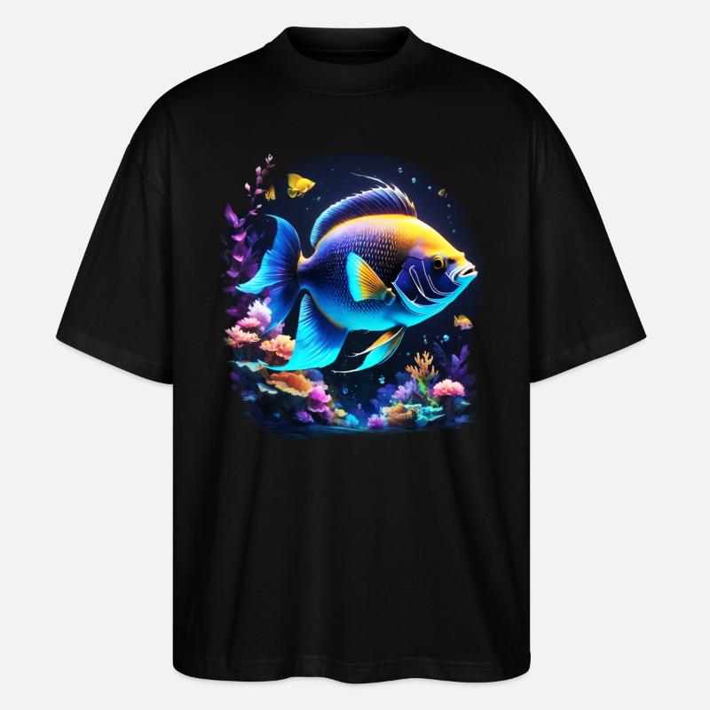 Angelfish - Stanley/Stella Oversized Unisex Organic T-shirt Blaster 2.0 - black