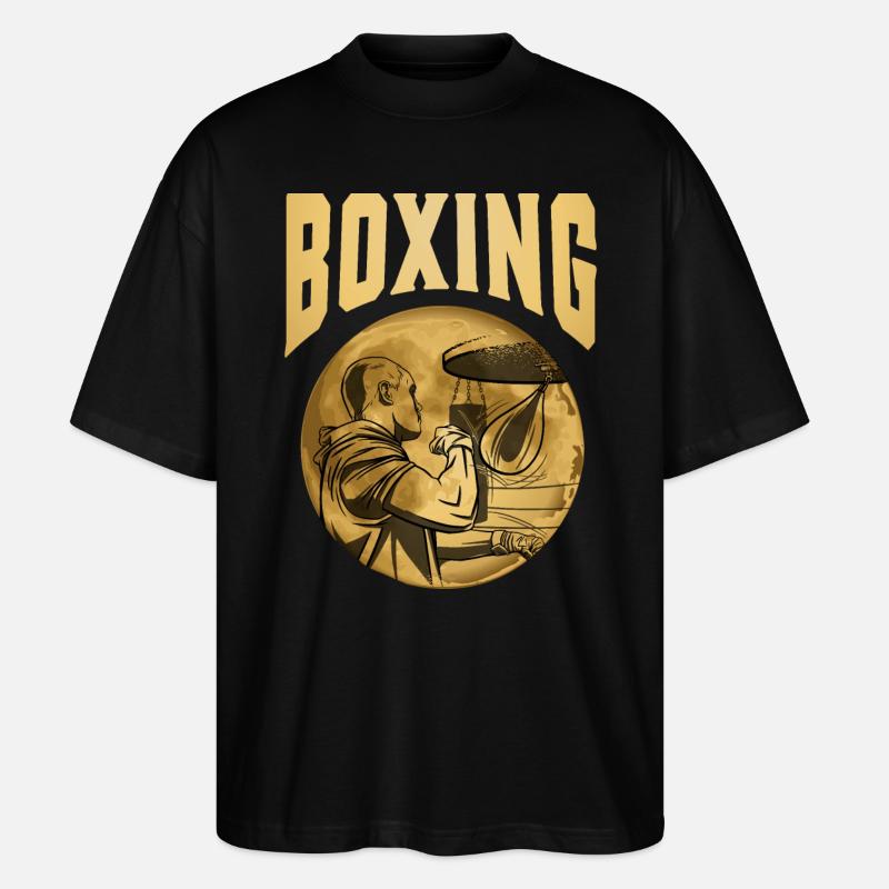 Boxe - T-shirt bio Blaster 2.0 coupe oversize Stanley/Stella Unisexe - noir