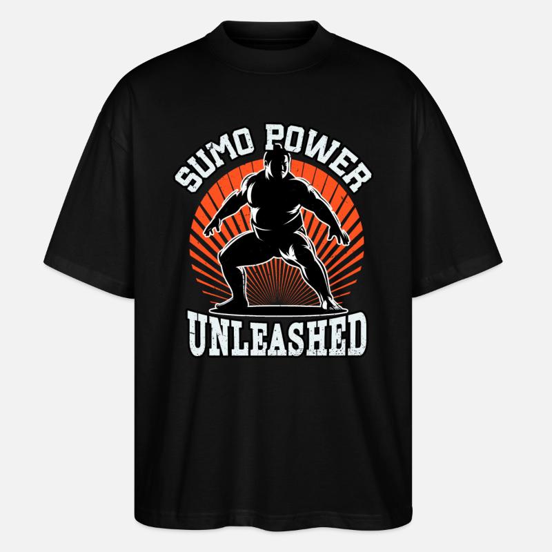 Entfesselte Sumo-Kraft - Stanley/Stella Oversized Unisex Bio T-Shirt Blaster 2.0 - Schwarz