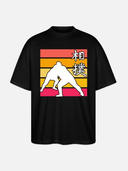 Sumo Retro - Stanley/Stella Oversized Unisex Bio T-Shirt Blaster 2.0 - Schwarz