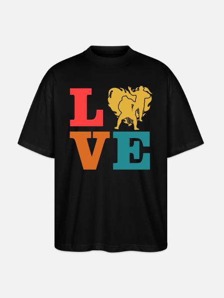 Wrestling-Liebe - Stanley/Stella Oversized Unisex Bio T-Shirt Blaster 2.0 - Schwarz